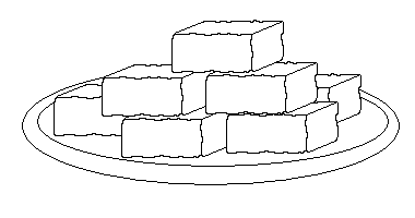 a plate of brownies